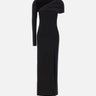 "One Shoulder Crepe Jersey Dress" 425JR0735JS0145 BLACK COURREGES 