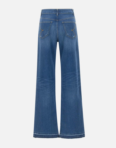 Jeans in denim stretch wide leg QP6BL008 3019 KAOS 
