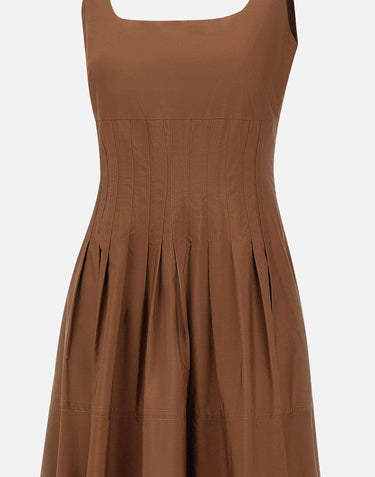 Abito in popeline con gonna ampia 2616221022600 070 MAX MARA STUDIO 