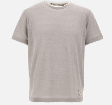T-shirt "Lin" in lino e cotone LINVR0323 PERLA BOB 