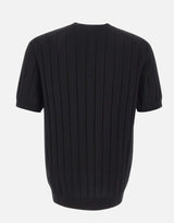 Maglia in cotone a coste larghe DK17026 NERO DIKTAT 
