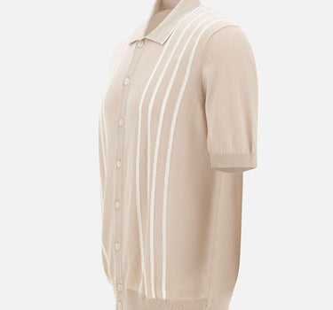 Camicia in maglia con intarsio a righe 59135 18066012 GRAN SASSO 