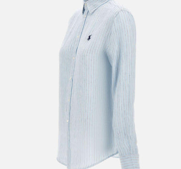 Camicia over in lino a righe 211A96158 003 POLO RALPH LAUREN 