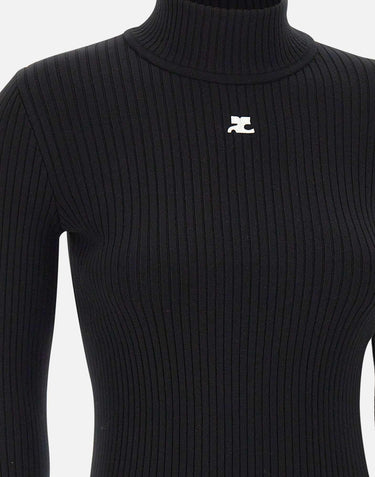 Maglia "Reedition Rib Knit" PERMPU022FI0001 BLACK COURREGES 