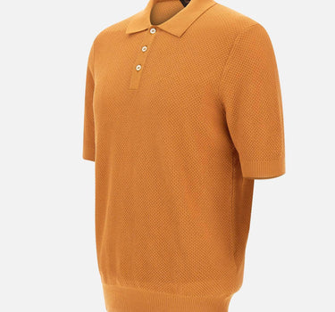 Polo in maglia a nido d'ape 57113 18028338 GRAN SASSO 