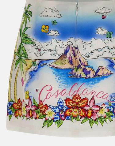 Minigonna in seta "Better days" WSS26SK232 01 CASABLANCA 