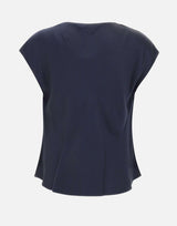 Camicetta in seta con scollo a cappuccio V796112595 403CBL VINCE. 
