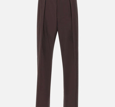 Pantaloni con pince in cotone 50563825 210 BOSS 