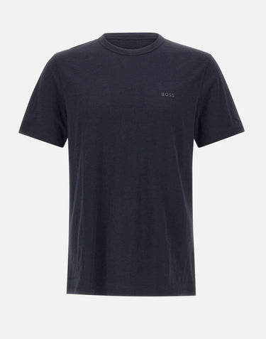 T-shirt in cotone slub-yarn con dettaglio logo 50508243 404 BOSS 