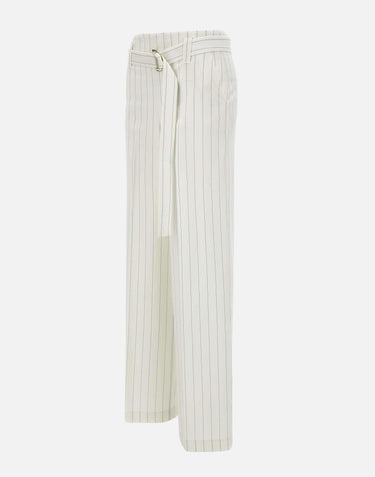 Pantaloni gessati a vita alta CA5236T1969 MM26E LIU-JO 