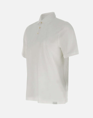 Polo in crepe di cotone DK87115 BIANCO DIKTAT 