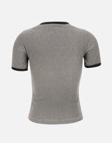 T-shirt con logo a contrasto 126JTS017JS0223 HOUND COURREGES 