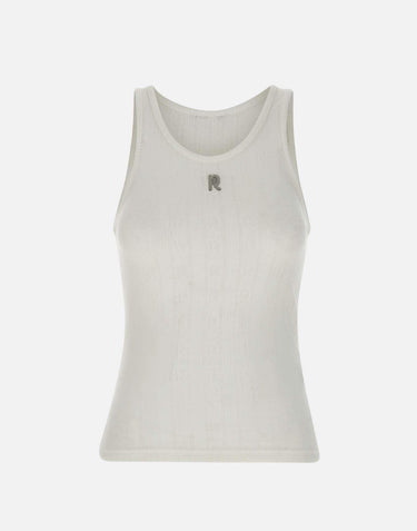 Top  in jersey pointelle di cotone 25PJTE168CO0557 P100 RABANNE 
