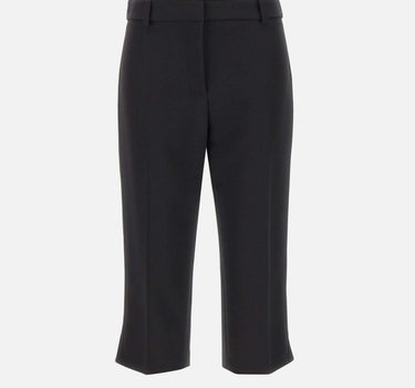 Pantaloni in crêpe leggero con bande in raso PA17561E2 110 ELISABETTA FRANCHI 