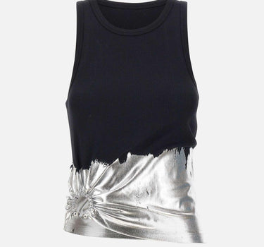 Top con anello e arricciatura 26PJTE015C00530 M004 RABANNE 
