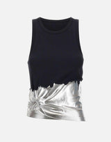 Top con anello e arricciatura 26PJTE015C00530 M004 RABANNE 
