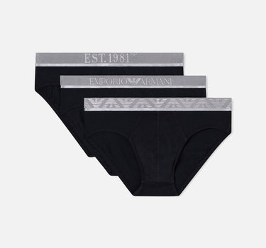 Set tre slip in cotone organico stretch EM000258 AF10780MC406 EMPORIO ARMANI