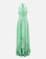 Abito lungo in georgette con arricciatura 2A746A N0477 BLUMARINE 