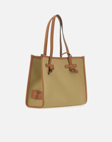 Borsa a spalla "Miss Marcella 32" BS6849 COMMCNVSETAIGACORDACARAMEL MARCELLA CLUB GIANNI CHIARINI 