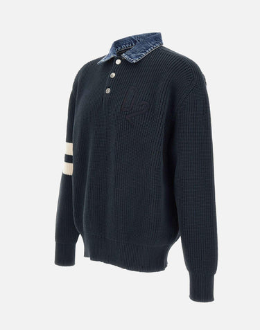 Denim mix D2 knit pullover S74HA1629 D13185962 DSQUARED2 