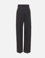 Pantaloni a gamba larga 1226WTR002857Q DKGREY VICTORIA BECKHAM 