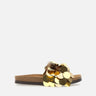 Sandali in pelle e dischi oro 24SHH0094EMB015 M773 RABANNE 