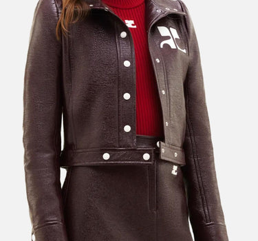 "Reedition Vinyl Jacket" PERCBL005VY0014 BURGUNDY COURREGES 