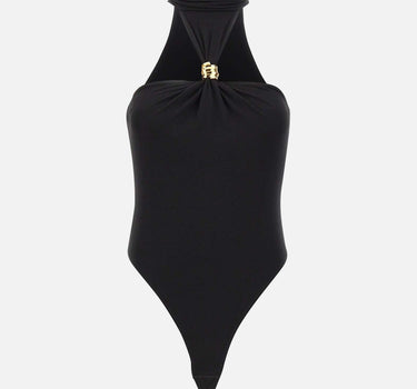 Body in jersey crêpe con dettaglio gioiello BO01761E2 110 ELISABETTA FRANCHI 