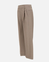 Pantaloni con vita plissettata 1226WTR007113A LIMESTONE VICTORIA BECKHAM 