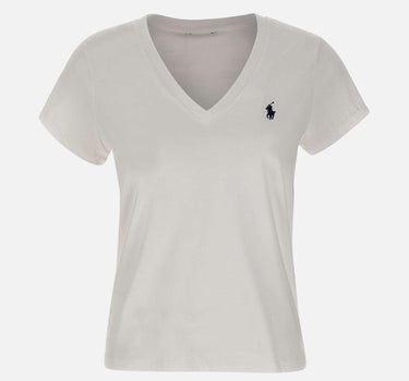 T-shirt a V in cotone 211B14611 007 POLO RALPH LAUREN 