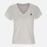T-shirt a V in cotone 211B14611 007 POLO RALPH LAUREN 