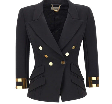 Blazer con placche logo GI26866E2 110 ELISABETTA FRANCHI 