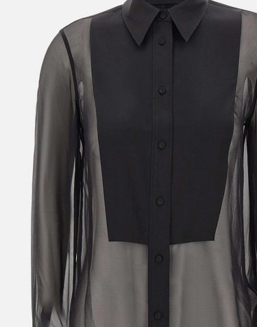 "Sheer Silk tuxedo shirt" 32126 1433 FILIPPA K 