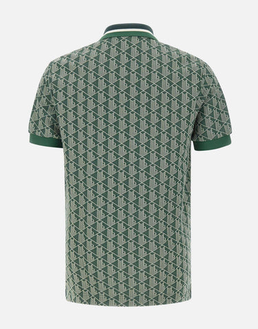 Polo in jacquard con monogramma DH1417 D1R LACOSTE 
