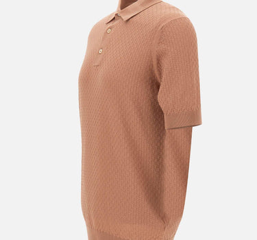 Polo in cotone a punto quadretto PL1MC CR14Q065 FILIPPO DE LAURENTIIS 