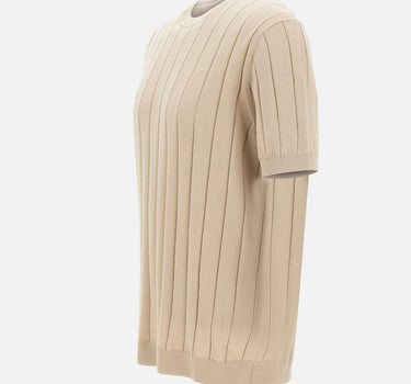 Maglia in cotone a coste larghe DK17026 SABBIA DIKTAT 