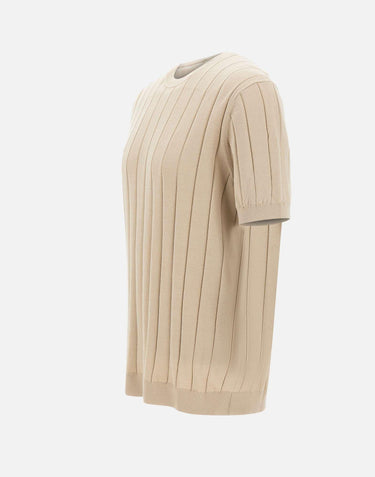 Maglia in cotone a coste larghe DK17026 SABBIA DIKTAT 