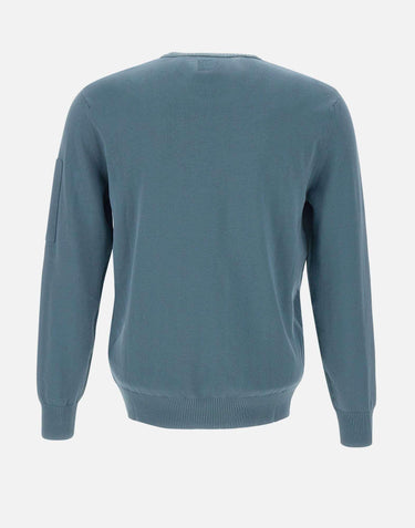 "Cotton Crepe Crewneck Lens Knit" 18CMKN086A 006323O872 C.P. COMPANY 