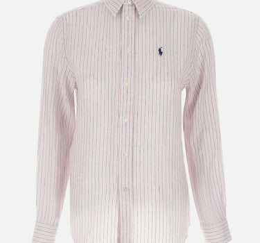 Camicia over in lino a righe 211A96158 011 POLO RALPH LAUREN 