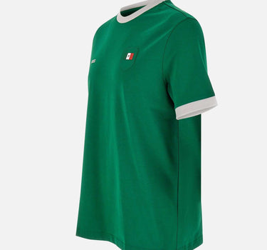 T-shirt in cotone elasticizzato con bandiera 50562134 320 BOSS 