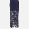 Gonna midi in pizzo e jersey 26AJJU021PA0170 P481 RABANNE 