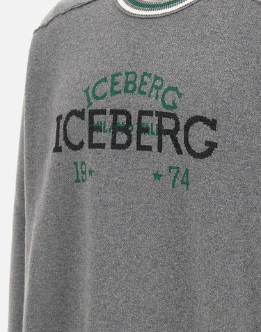 Maglia in lana, cashmere e viscosa A0187469 8993 ICEBERG 