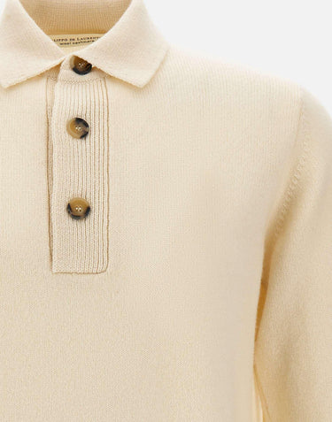 Polo in maglia di lana e cashmere PL3ML WC7R020 FILIPPO DE LAURENTIIS 