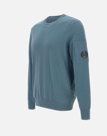 "Cotton Crepe Crewneck Lens Knit" 18CMKN086A 006323O872 C.P. COMPANY 