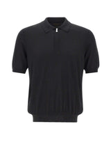Polo in misto lana con zip 43166 16401099 GRAN SASSO 
