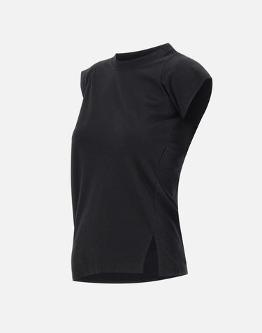 "Twisted jersey t-shirt" 425JTS231JS0233 BLACK COURREGES 