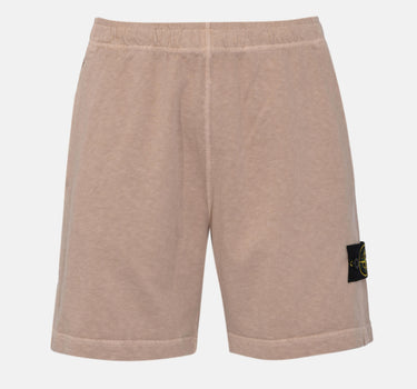Shorts in felpa malfilé effetto "old" 6200014S0060 V019A STONE ISLAND 