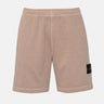 Shorts in felpa malfilé effetto "old" 6200014S0060 V019A STONE ISLAND 