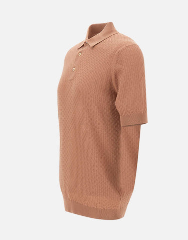 Polo in cotone a punto quadretto PL1MC CR14Q065 FILIPPO DE LAURENTIIS 