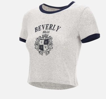"BH Crest Soft Ringer Tee" T-shirt TO07376256GY18 GRAY SPORTY & RICH 